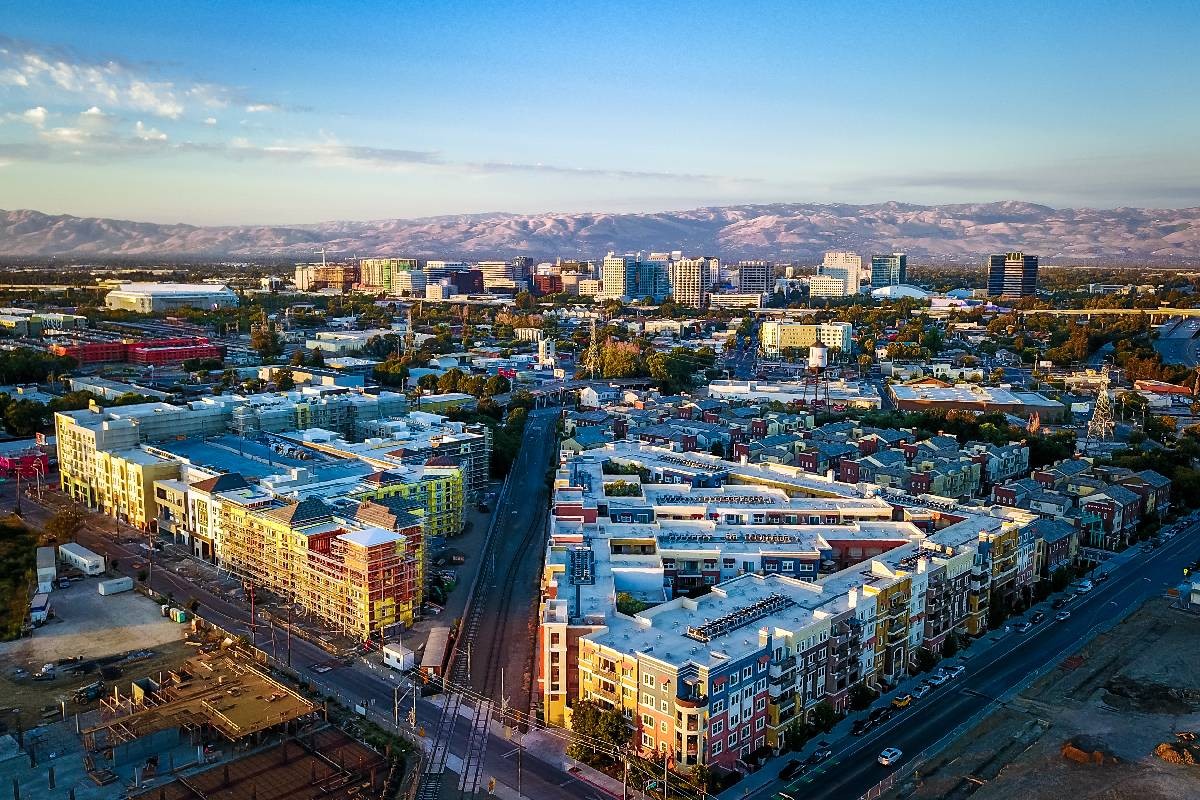 Aerial view of downtown San Jose, California